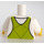 LEGO White Minifig Torso Shirt with Lime Bib Overalls with City Farm Logo (973 / 76382)