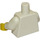 LEGO White Minifig Torso with Golden Necklace with White Arms and Yellow Hands (973)