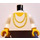 LEGO Blanc Minifigurine Torse avec Golden Collier avec Blanc Bras et Jaune Mains (973)