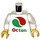 LEGO White Minifig Torso with Large Octan Logo (973)