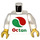 LEGO Weiß Minifig Torso mit Groß Octan Logo (973)