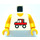 LEGO Wit Minifiguur Torso met Rood Auto (973)