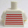 LEGO White Minifig Torso with Red Stripes (973 / 76382)