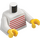 LEGO White Minifig Torso with Red Stripes (973 / 76382)