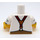 LEGO Wit Minifig Torso met Kort Sleeve Polo Shirt en Suspenders (973 / 78568)