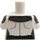 LEGO White Minifig Torso with SWORD Logo and Dark Stone Gray Shoulders (973)