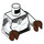 LEGO Wit Minifig Torso met Zwaard logo en Dark Stone Grijs Shoulders (973)