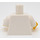 LEGO White Minifig Torso with White Collar and 2 Pockets with White Arms and Yellow Hands (973)