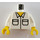 LEGO Wit Minifiguur Torso met Wit Kraag en 2 Pockets met Wit Armen en Geel Handen (973)