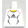 LEGO White Minifig Torso without Arms with Adidas Logo and #10 on Back Sticker (973)