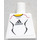 LEGO White Minifig Torso without Arms with Adidas Logo and #2 on Back Sticker (973)