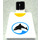 LEGO White Minifig Torso without Arms with Black Dolphin in Blue Oval (973)