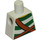 LEGO White Minifig Torso without Arms with Green Stripes and Leather Straps (973)