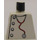 LEGO White Minifig Torso without Arms with Lab Coat, Gray Buttons, and Stethoscope Pattern (973)