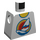 LEGO White Minifig Torso without Arms with Paradisa Tank Top with Sailboat Logo (973)