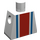 LEGO White Minifig Torso without Arms with Vertical Striped Red/Blue (973)
