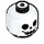LEGO Weiß Minifigure Baby Kopf mit Skelett Gesicht (33464 / 93736)