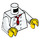LEGO Weiß Minifigure Chef Torso (Doppelseitig mit Hemdfalten) (973 / 76382)