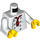 LEGO blanc Minifigure Chef Torse (Double face avec des rides de chemise) (973 / 76382)