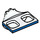 LEGO Weiß Minifigure Duck Schwanz mit Blau Line (24779 / 61304)