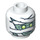 LEGO Weiß Minifigure Kopf Green Gesicht wrapped im Bandages (Sicherheitsbolzen) (3626 / 93404)