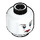 LEGO Bianco Minifigure Testa con a Rosso Dot su each Cheek e Lipstick Modello (Perno solido incassato) (3626 / 10688)