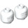 LEGO Weiß Minifigure Kopf mit Angry / Calm Expression (Einbau-Vollbolzen) (3626 / 99898)