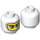 LEGO White Minifigure Head with Balaclava with Large Eyes (Safety Stud) (45021 / 45224)