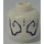 LEGO Weiß Minifigure Kopf mit Purple Patterns auf Gesicht (Einbau-Vollbolzen) (3626 / 63563)