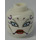 LEGO White Minifigure Head with Purple Patterns on Face (Recessed Solid Stud) (3626 / 63563)