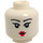 LEGO Bílá Minifigurka Hlava s Malý Červená Lips (Bezpečnostní cvoček) (3626 / 94559)