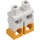 LEGO Bílá Minifigurka Boky a nohy s oranžová Boots (21019 / 79690)