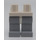 LEGO Weiß Minifigure Hüften mit Medium Stone Grau Beine (73200 / 88584)