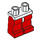LEGO Weiß Minifigure Hüften mit rot Beine (73200 / 88584)
