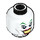 LEGO White Minifigure Joker Head (Recessed Solid Stud) (3626 / 23095)