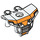 LEGO Weiß Minifigure Mech Armor mit Silber Gitter und Orange Markings (11260 / 12640)