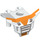 LEGO Weiß Minifigure Mech Armor mit Silber Gitter und Orange Markings (11260 / 12640)