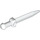 LEGO White Minifigure Short Sword with Thick Crossguard (18034)