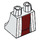 LEGO Wit Minifigure Skirt met Dark Rood Middle (36036 / 39897)