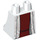 LEGO Weiß Minifigure Skirt mit Dark rot Middle (36036 / 39897)