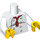 LEGO Weiß Minifigure Torso Chef&#039;s Shirt mit rot Schal mit Hemdfalten (73403 / 76382)