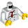 LEGO Weiß Minifigure Torso Chef&#039;s Shirt mit rot Schal mit Hemdfalten (76382 / 88585)