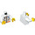 LEGO White Minifigure Torso Paramedic Zippered Jacket with Medical Logo and Walkie-Talkie (973 / 76382)