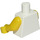 LEGO Weiß Minifigure Torso Tank oben mit Gelb Blumen (973 / 76382)