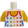 LEGO blanc Minifigure Torse avec Bathing Suit Ou Tank Haut avec Stars (973 / 76382)