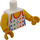 LEGO Weiß Minifigure Torso mit Bathing Suit Oder Tank oben mit Stars (973 / 76382)