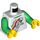 LEGO Blanc Minifigurine Torse avec Spaceman et Vert Undershirt sans Rides au Dos (973 / 76382)