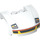 LEGO Blanco Mudgard Bonnet 3 x 4 x 1.3 Curvo con Rojo y Amarillo Trim (10380 / 98835)