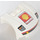 LEGO White Mudgard Bonnet 3 x 4 x 1.3 Curved with Red and Yellow Trim with &#039;MonteShell&#039; Sticker (10380)