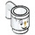 LEGO White Mug with Chip Potts Face (3899 / 26718)